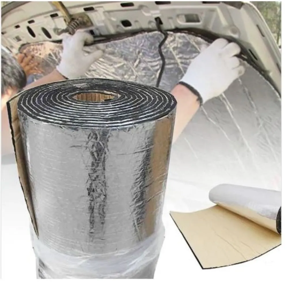 ALÜMİNYUM FOLYOLU OTO SES VE ISI YALITIM MALZEMESİ 6mm 100x100