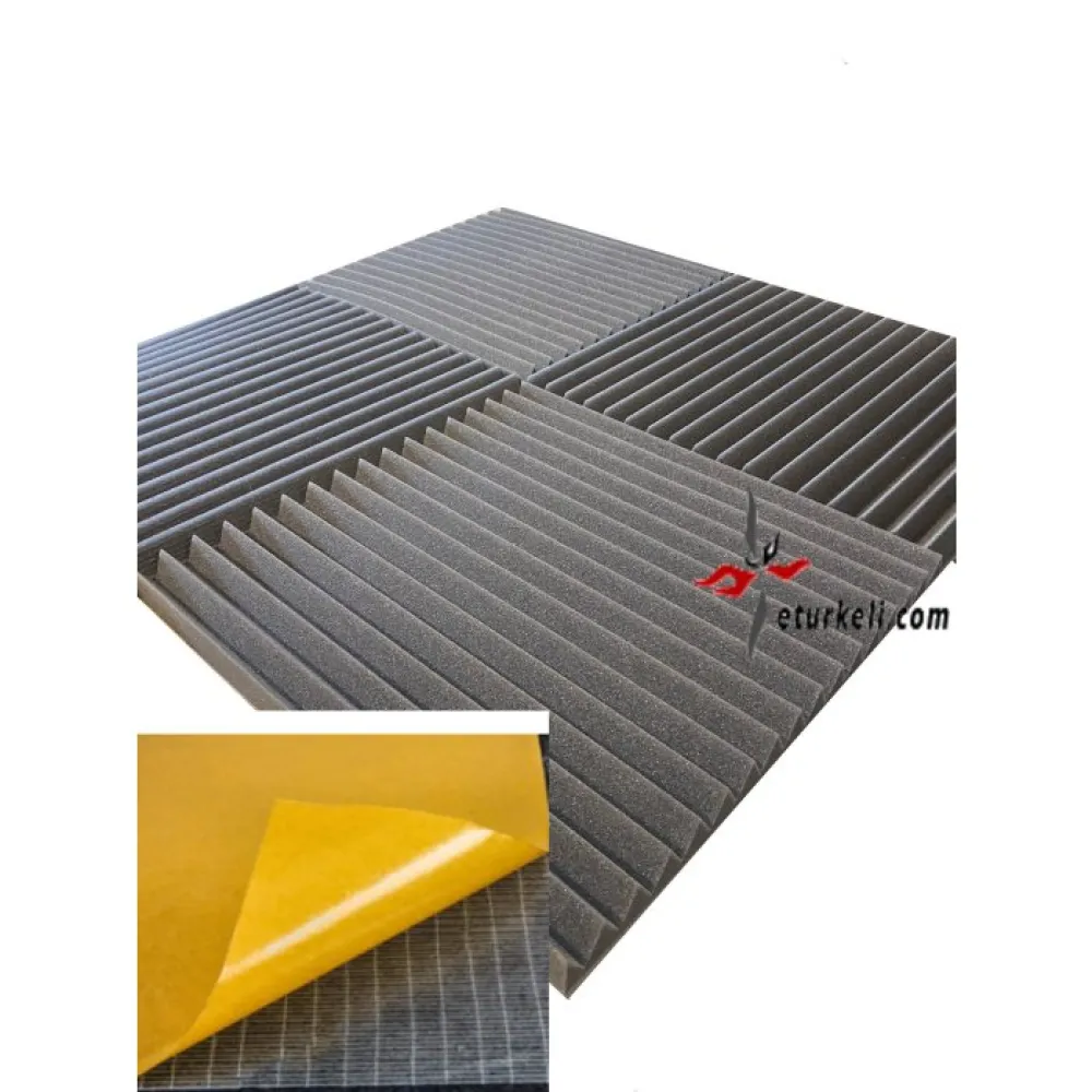 Zigzag Akustik Ses Yalıtımı süngeri Kendinden Yapışkanlı 40mm 100x100